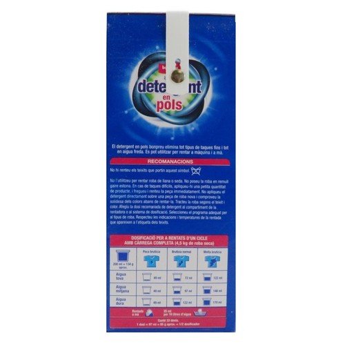 BONPREU Detergent en pols de 33 dosis