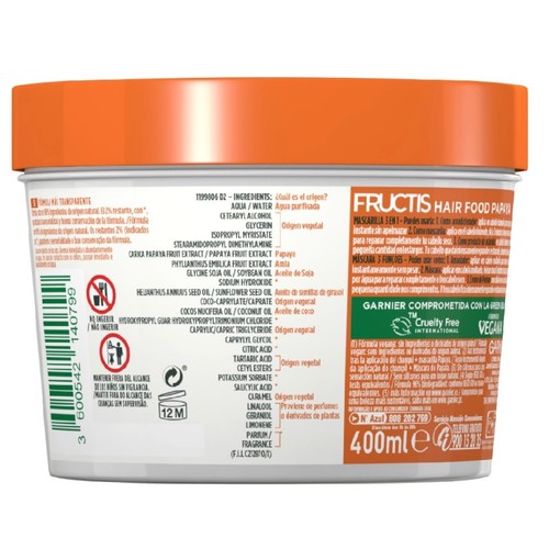 FRUCTIS Mascareta reparadora 3 en 1 de papaia