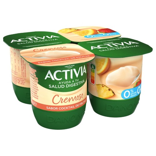 ACTIVIA Iogurt cremós amb gust de multifruites 0%