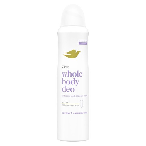 DOVE WHOLE BODY Desodorant corporal espígol i camamilla en esprai
