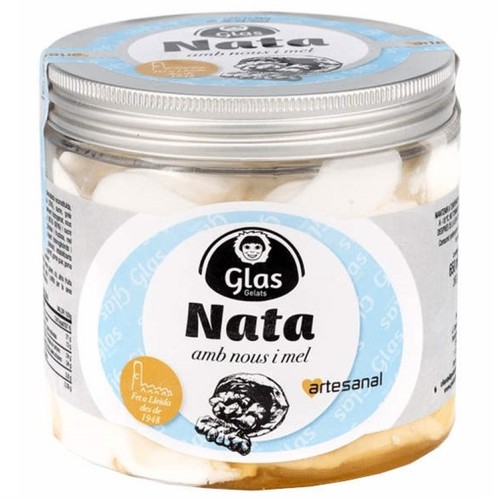 GLAS Gelat de nata nous caramel·litzades i mel Km0