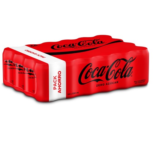COCA-COLA Refresc de cola zero sucre 24x33cl llaunes