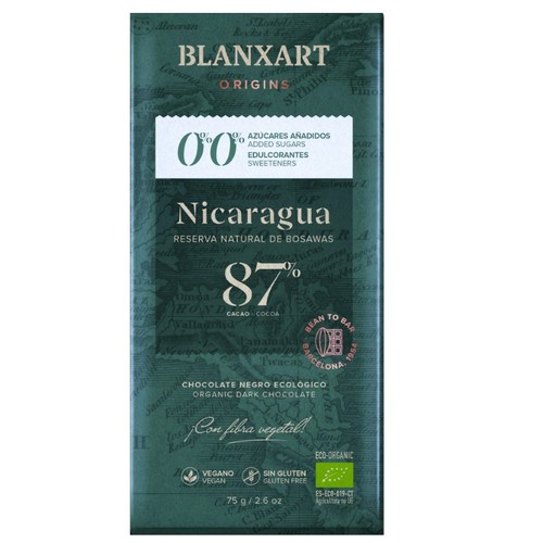 BLANXART Xocolata negra 87% Nicaragua ecològica