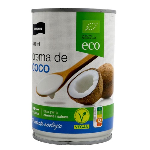 BONPREU Crema de coco ecològica