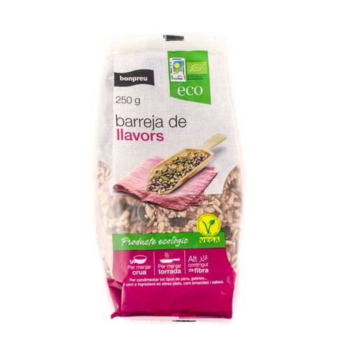 Semillas con pasas, cacao y fresa ecológicas