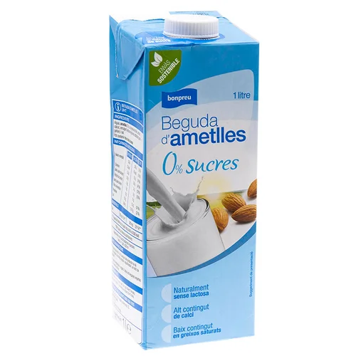 BONPREU Bebida de avena 0% azúcares en cartón