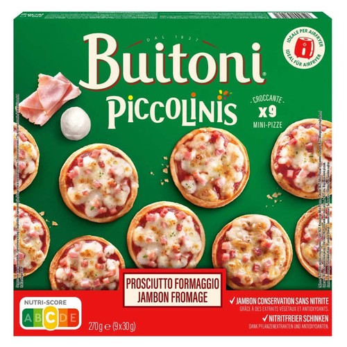 PICCOLINIS Mini pizzes de pernil dolç i formatge