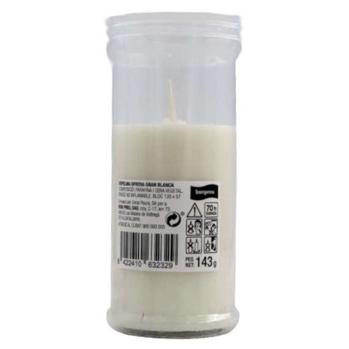 BONPREU Espelma ofrena blanca