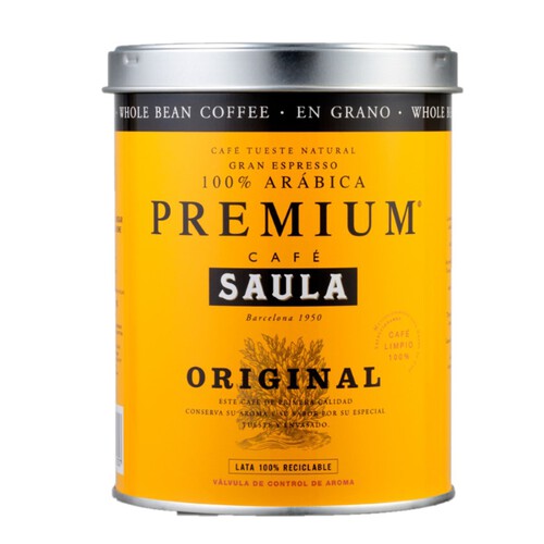 SAULA Cafè gra natural Aràbic Premium Km0