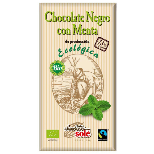 SOLÉ Xocolata negra 73% amb menta ecològica Km0