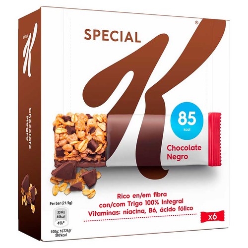 SPECIAL K Barretes  de cereals amb trossets de xocolata negra
