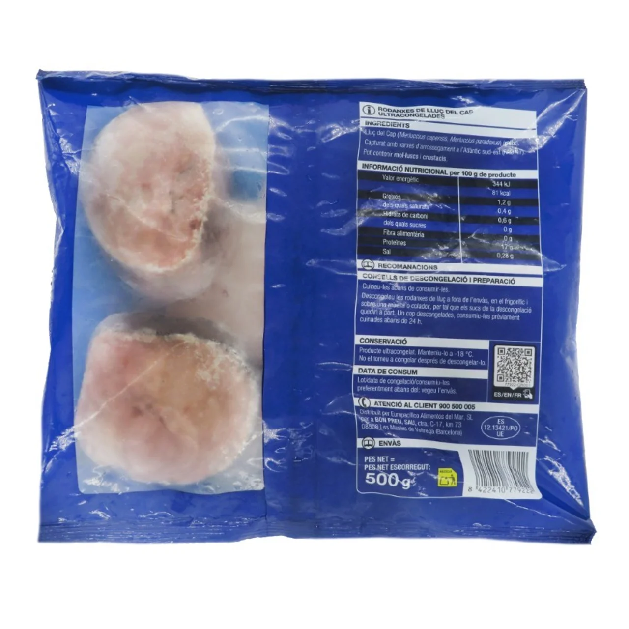 BONPREU Rodajas de merluza del Cabo
