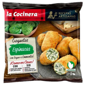 LA COCINERA Croquetes d'espinacs artesanes