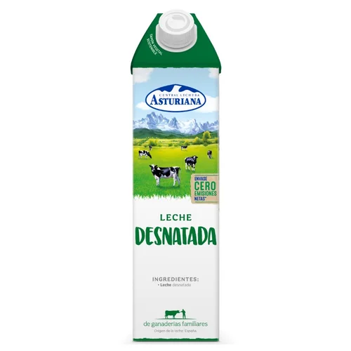 Leche semidesnatada en cartón