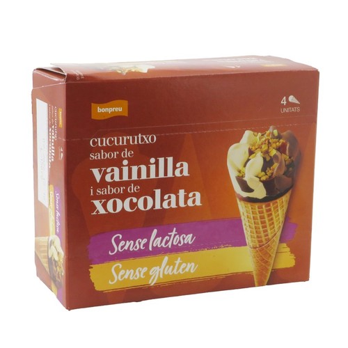 BONPREU Cucurutxo sabor de vainilla i sabor de xocolata