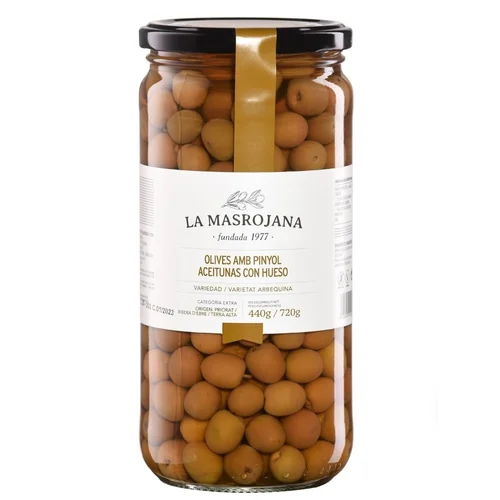 Aceitunas verdes con hueso aliñadas Km0