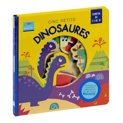 ED. PANINI BOOKS Llibre Cinc petits dinosaures (brilla i troba)