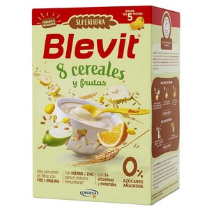 Papillas de 8 cereales y fruta superfibra