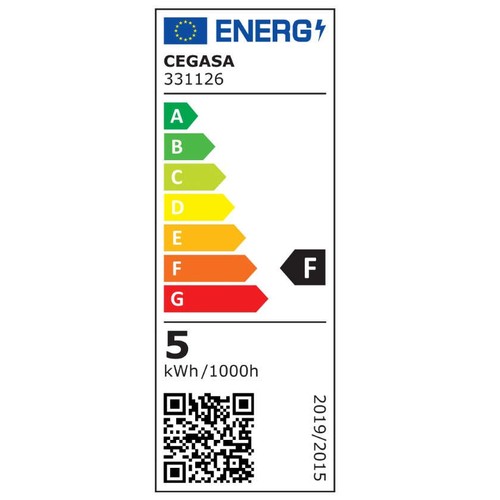 CEGASA Bombeta Led E27 llum blanca 5W-4000K