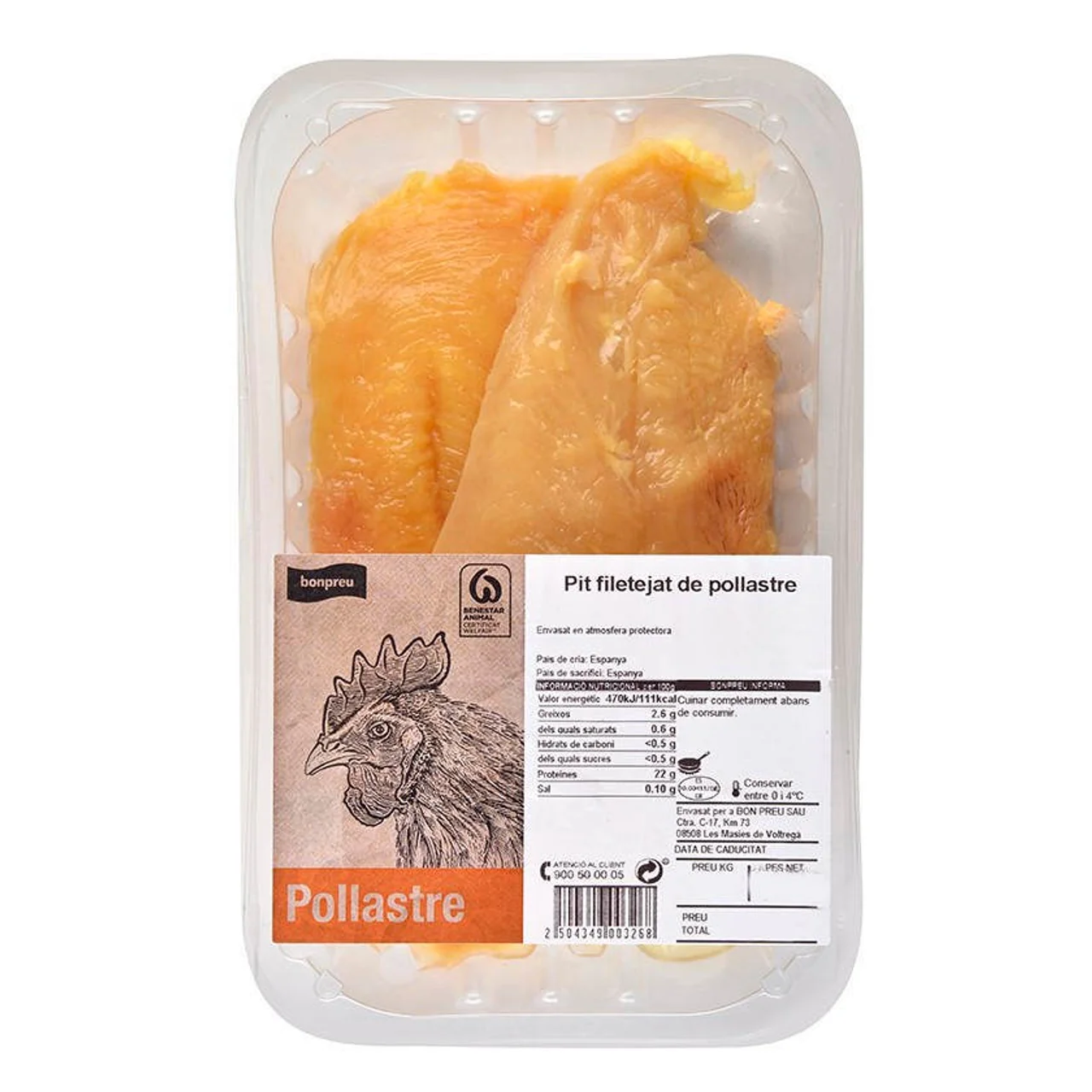 BONPREU Pechuga de pollo fileteada