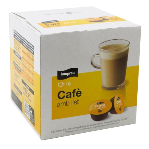 BONPREU Càpsules de cafè amb llet