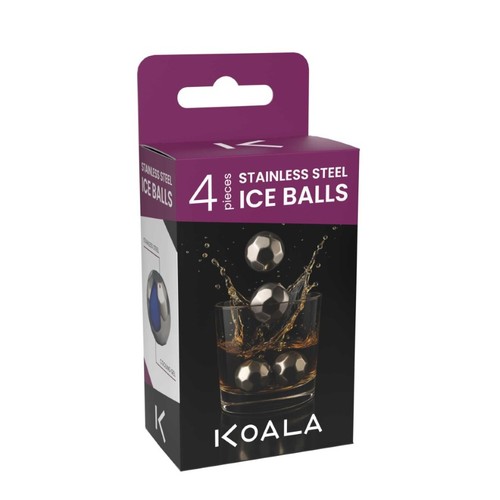 KOALA Set de 4 boles refredadores d'acer inoxidable