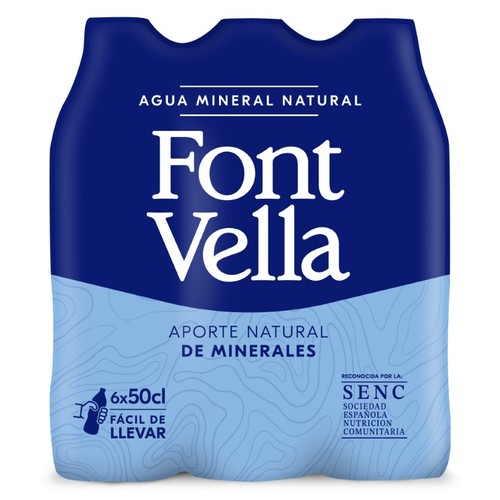 FONT VELLA Aigua mineral natural 6x50 cl