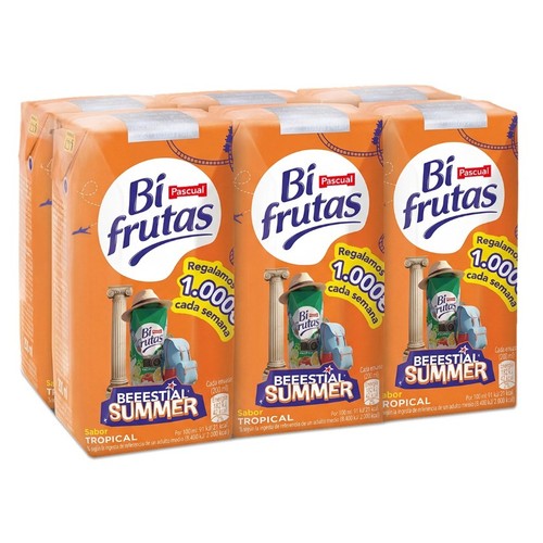 BIFRUTAS Beguda llet i fruites Tropical en cartró