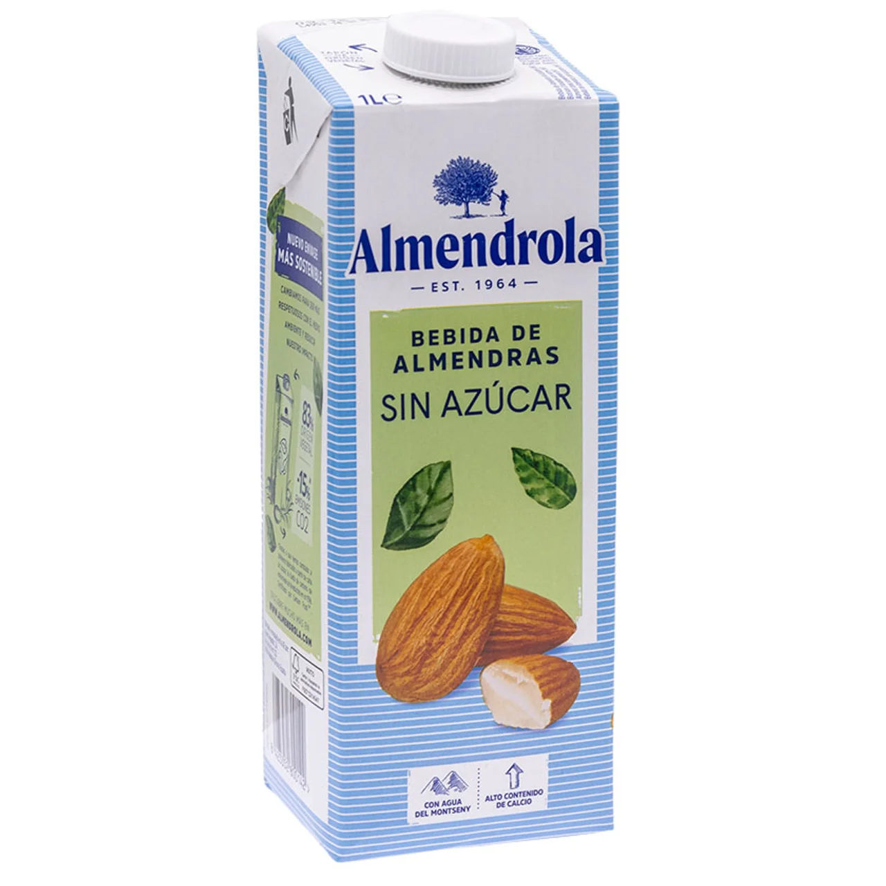 Bebida de almendras sin azúcares en cartón
