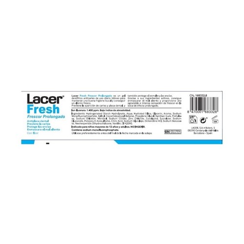 LACER FRESH Gel dentífric Fresh