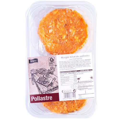 BONPREU Burger meat de pollastre amb pastanaga