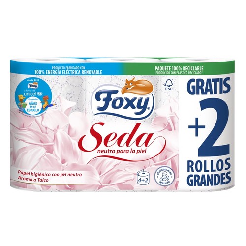 FOXY SEDA Paper higiènic amb pH neutre 6 un.