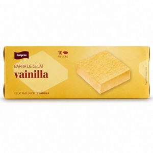 BONPREU Helado sabor a vainilla en barra