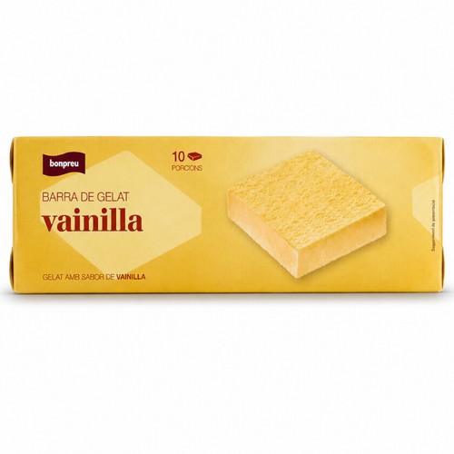 BONPREU Gelat amb sabor de vainilla en barra