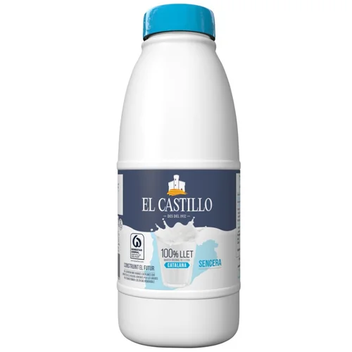 Leche semidesnatada en botella