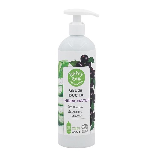 HAPPYBIO Gel de dutxa hidratant de açai i aloe ecològic