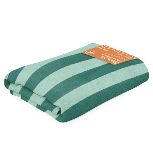 KIANDU Tovallola de platja de ratlles verdes