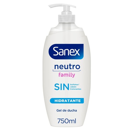SANEX Gel de dutxa Neutre Family Hidratant