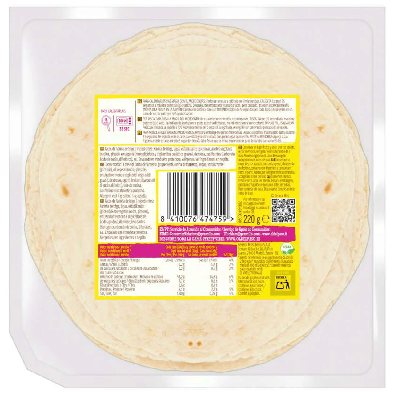 Mini tortillas Tacos