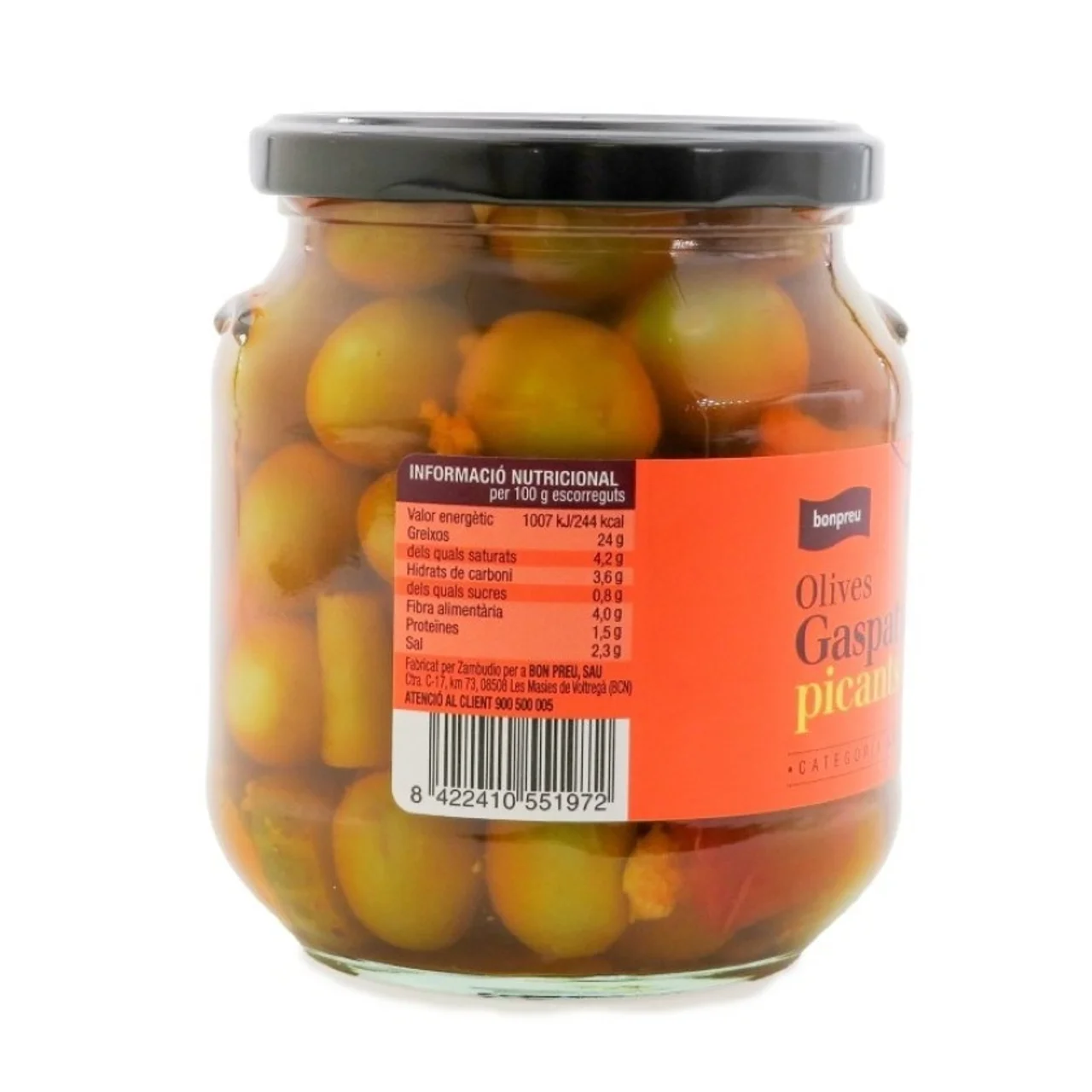 BONPREU Aceitunas gazpachas picantes