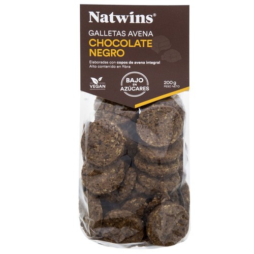 NATWINS Galetes de civada amb xocolata negra Km0
