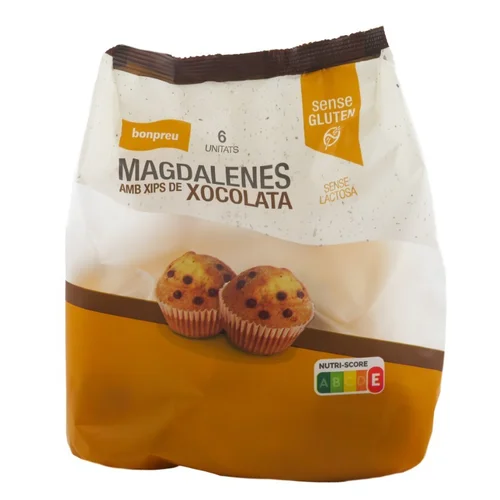 BONPREU Galletas con trocitos de chocolate sin gluten