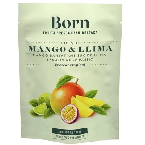 Snacks de mango deshidratado con chocolate ecológico