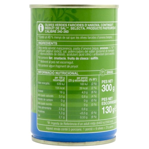 BONPREU Olives reduïdes en sal