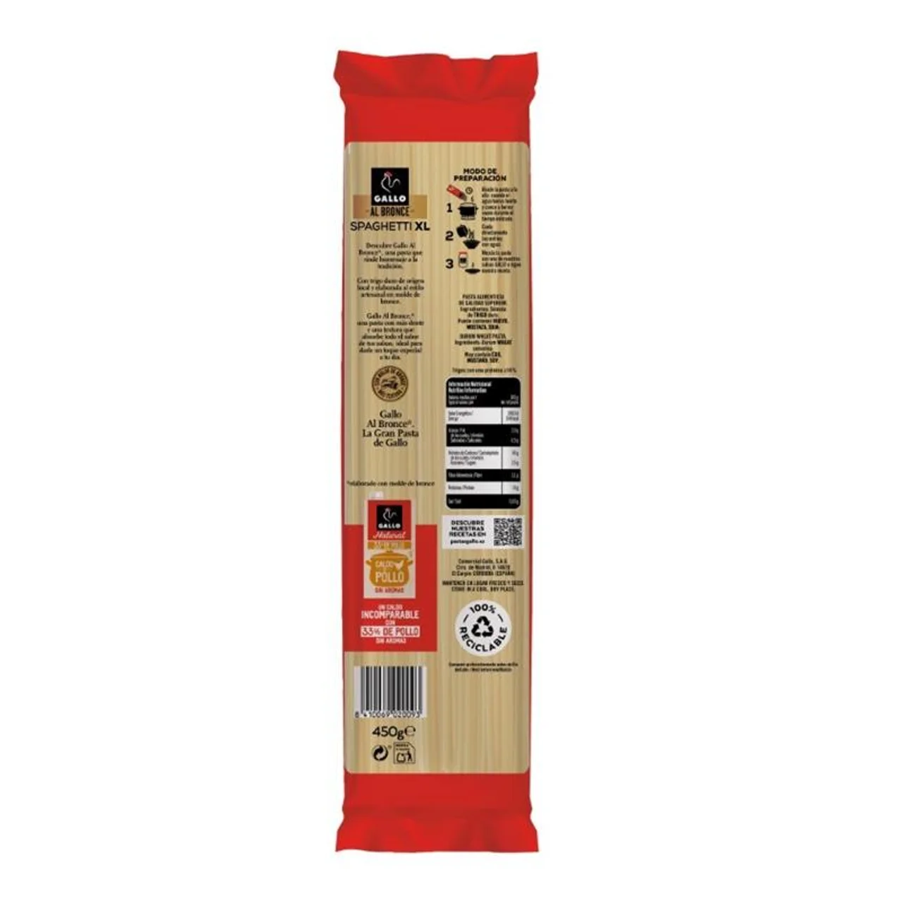 GALLO Pasta espaguetis XL