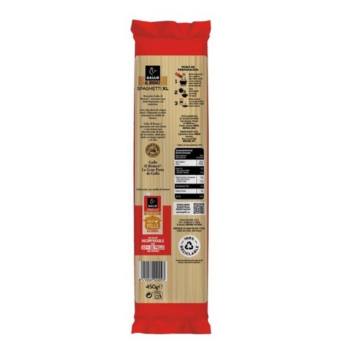 GALLO Pasta espaguetis XL
