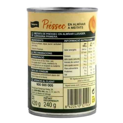 BONPREU Préssec en almívar