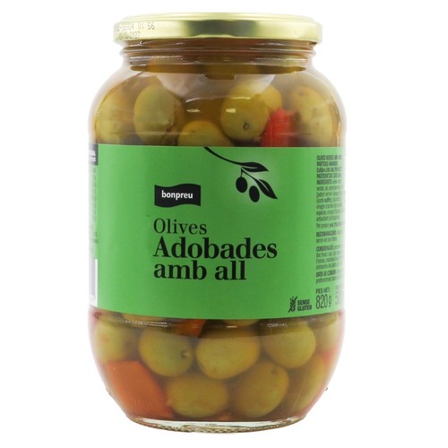 BONPREU Olives  adobades amb all