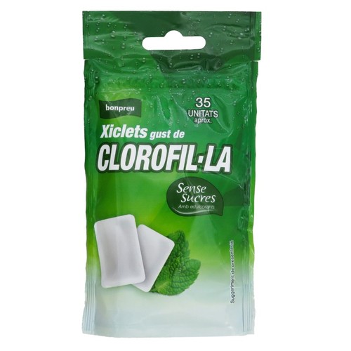 BONPREU Xiclets gust de clorofil·la sense sucres
