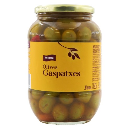 BONPREU Olives gaspatxes amb pinyol
